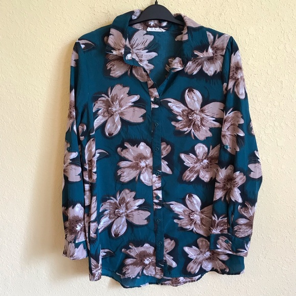 entro Tops - Entro Button Down Floral Shirt